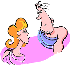Illustration of Jason falling in love with Medea.