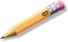 Yellow school pencil illustration