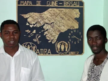 UNHCR and map of Gunie Bissau